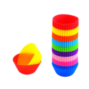 Set de 6 forme din silicon pentru briose, cupcakes si muffins – 7 cm | Domestika.ro