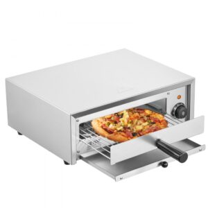 Cuptor Electric de Pizza 12 inch, 1500W, Otel Inoxidabil, Pentru Casa si uz Comercial | Domestika.ro