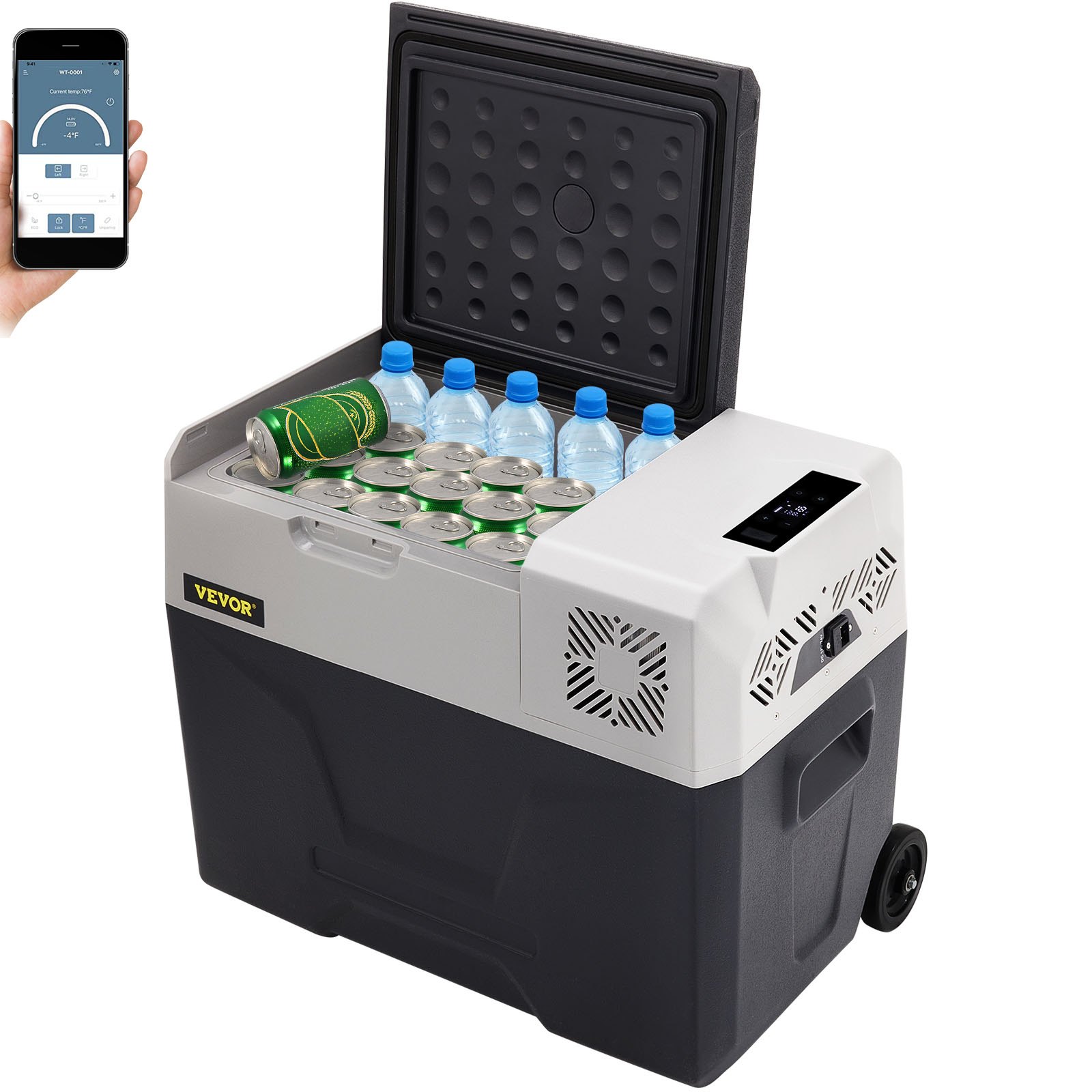 Frigider Portabil Auto 30L cu Roti - Racitor cu Compresor 12V/24V pentru Masina si Camping | Domestika.ro