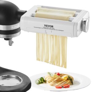 Set pentru Paste VEVOR 3-în-1 pentru Robotul KitchenAid - Rolă reglabila și Tăietoare din Inox de 1.5 si 6 mm | Domestika.ro