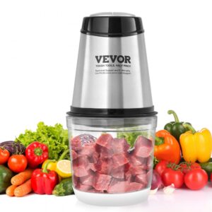 Tocător Electric Multifuncțional VEVOR cu Bol Sticlă 2.5L - Mărunțitor Carne | Domestika.ro