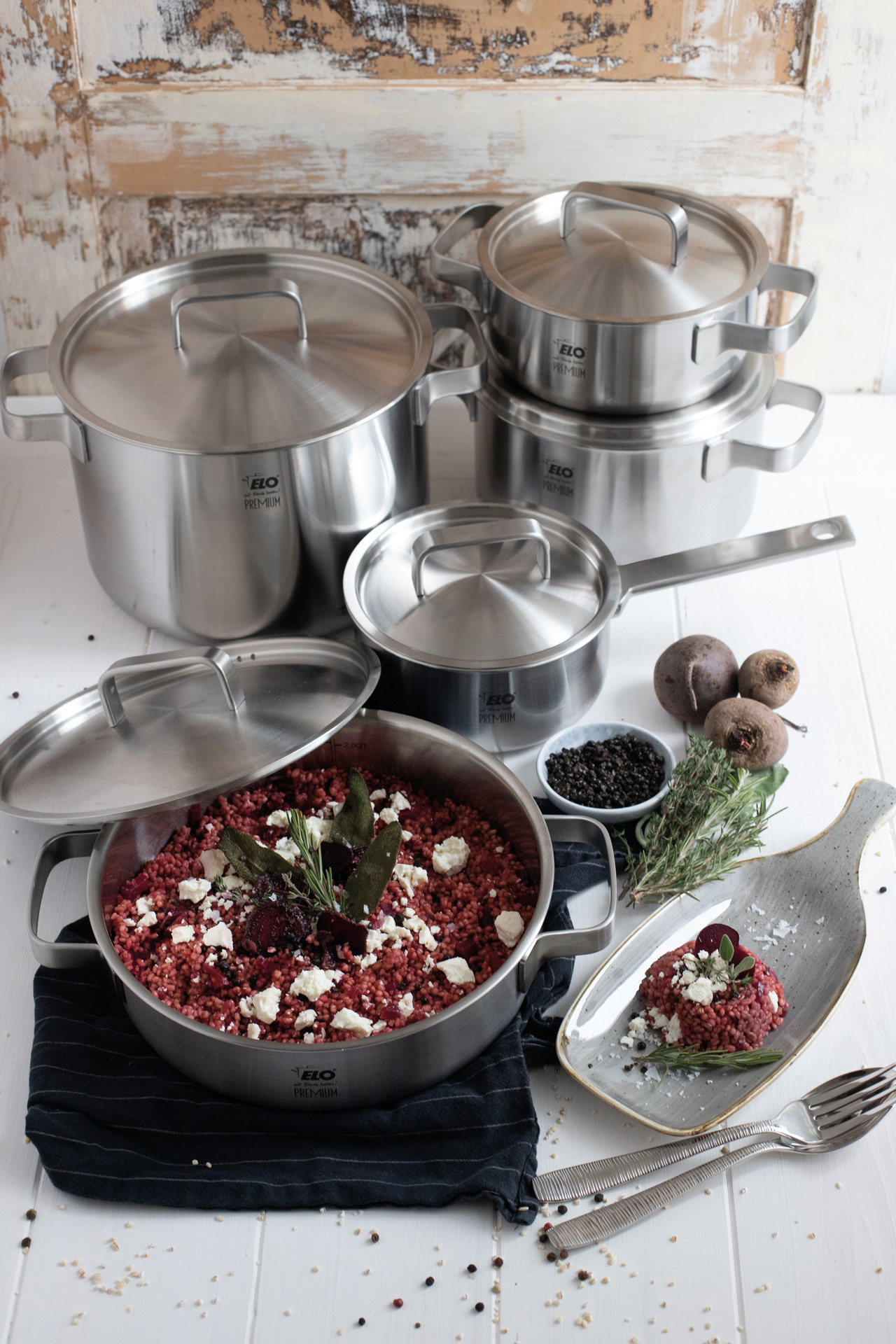 Set de 5 vase cu capac din Inox ELO Limited Edition - 10 piese | Domestika.ro