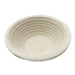 Cos din pulpa lemn pentru dospit, rotund, 0.5Kg, diametru 18 cm, model crestat | Domestika.ro