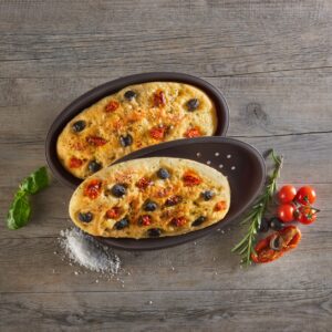 Set de 2 forme pentru pizza LURCH FlexiForm din silicon platinat premium, culoare maro | Domestika.ro