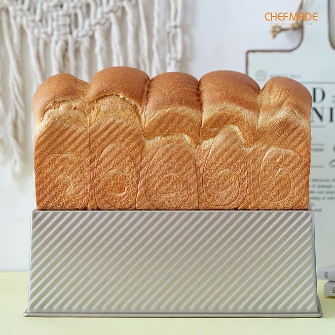 Tava profesionala Pullman pentru paine, cozonac, chec, bordurata, antiaderenta, 1 KG CHEFMADE | Domestika.ro