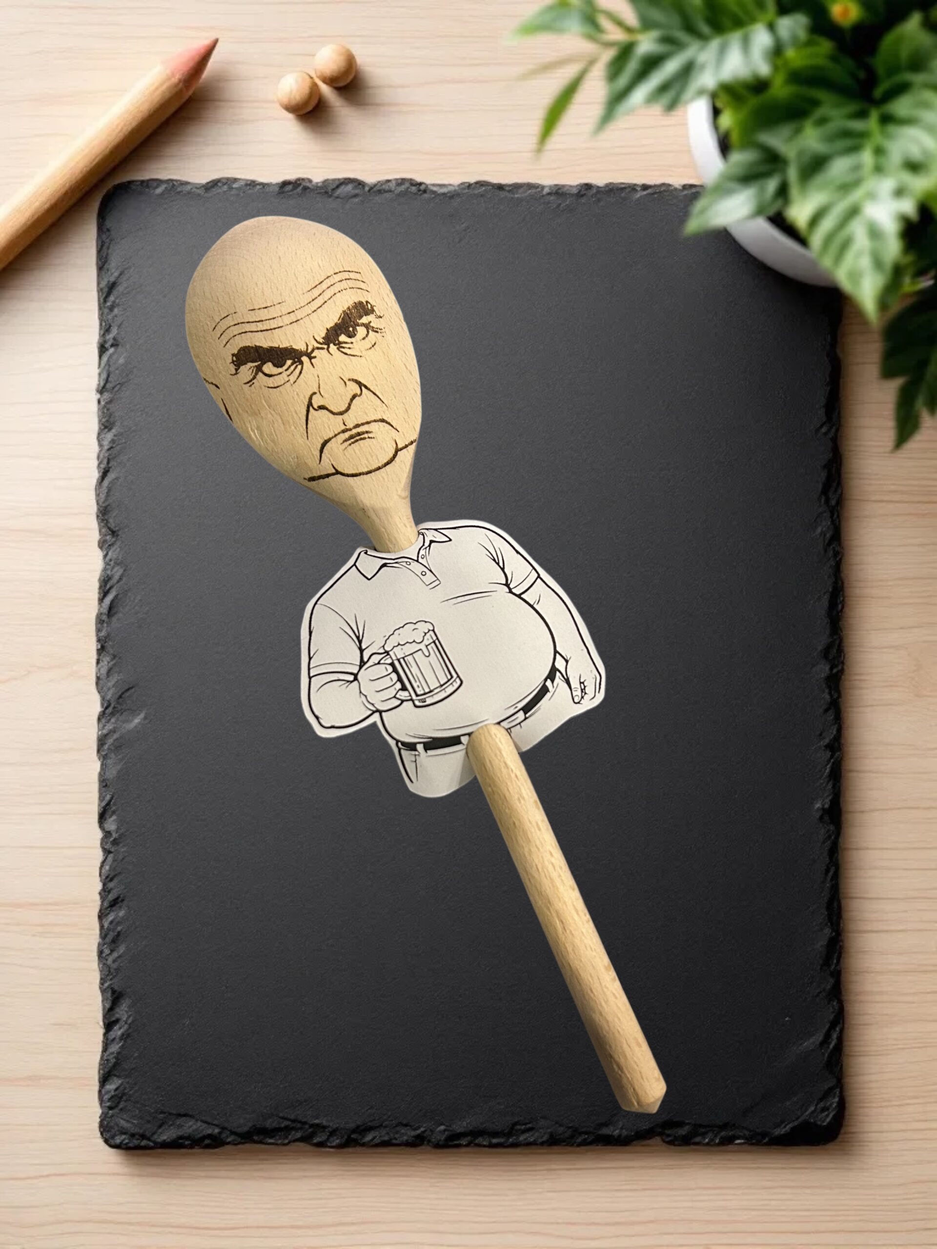 Lingură de lemn hazlie