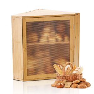 Cutie Pâine din Bambus cu 2 Nivele - Design Rustic Natur