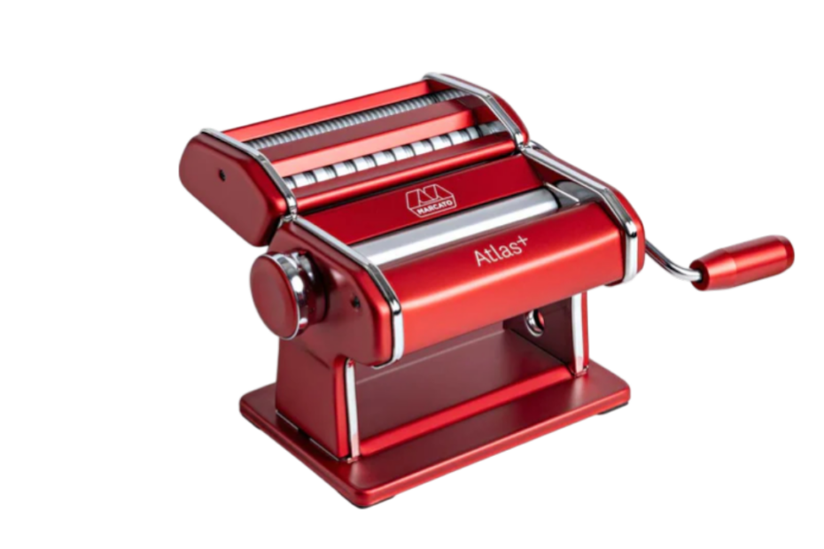 Masina de paste Marcato ATLAS 150 RED Plus rosie cu paste proaspete fettuccine