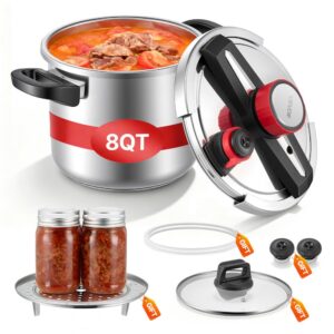 Oala sub presiune din inox 7L - 3 niveluri de coacere pentru carne, orez si mancare traditionala