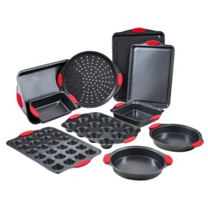 Set 10 tavi si forme de copt antiaderente din otel carbon - Profesionale pentru Coacere