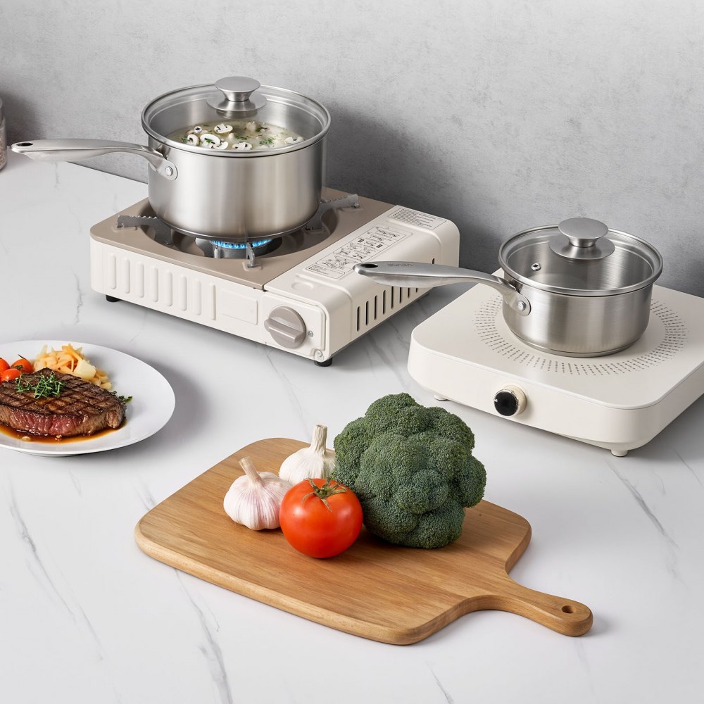 Set 3 Cratițe Inox cu Capace Sticlă, suprafata antiadezivă, pentru toate tipurile de plite - imagine 3