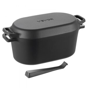 Oala olandeza din fonta smaltuita 3.3L cu capac negru, pentru cuptor si aragaz cu inductie