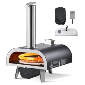 Cuptor pentru pizza portabil 30 cm  de exterior pentru gradina, terasa si camping