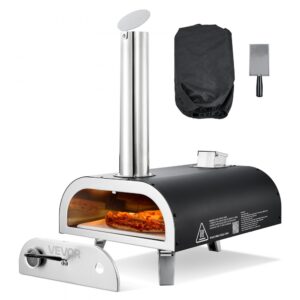 Cuptor pentru pizza portabil30 cm pe lemn - cuptor exterior cu termometru si accesorii incluse