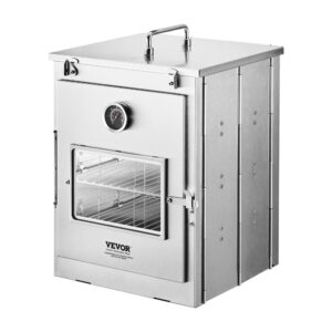 Cuptor camping pliabil inox - grill 3 niveluri cu termometru pentru gatit in aer liber