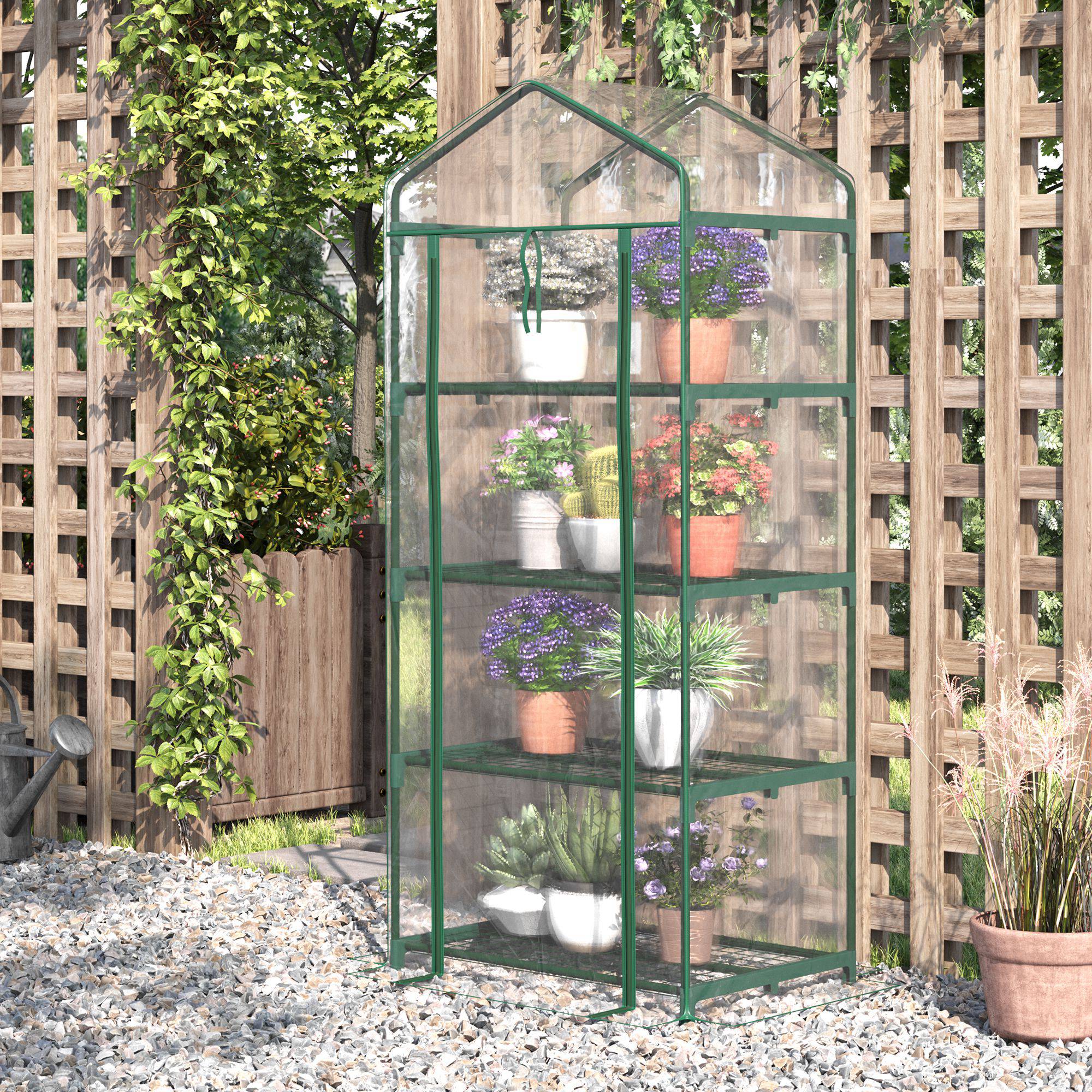 Sera balcon compacta cu 4 rafturi