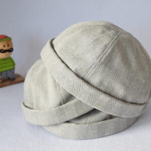 Șapcă Docker din Bumbac Herringbone Gri - Confecție Artizanală Bucureștiului