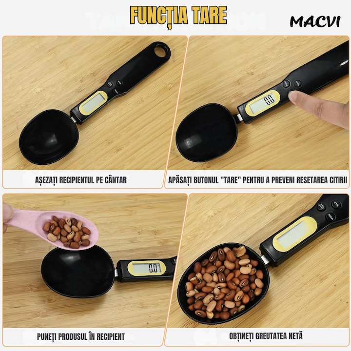 Lingură de măsurat digitală Macvi 500g 0.1g