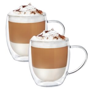 Set 2 Cani Sticlă Perete Dublu 350ml