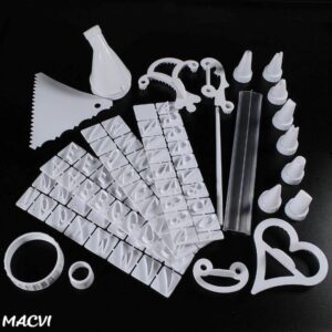 Kit 100 piese Macvi® pentru decorat torturi