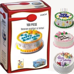 Kit 100 piese Macvi® pentru decorat torturi