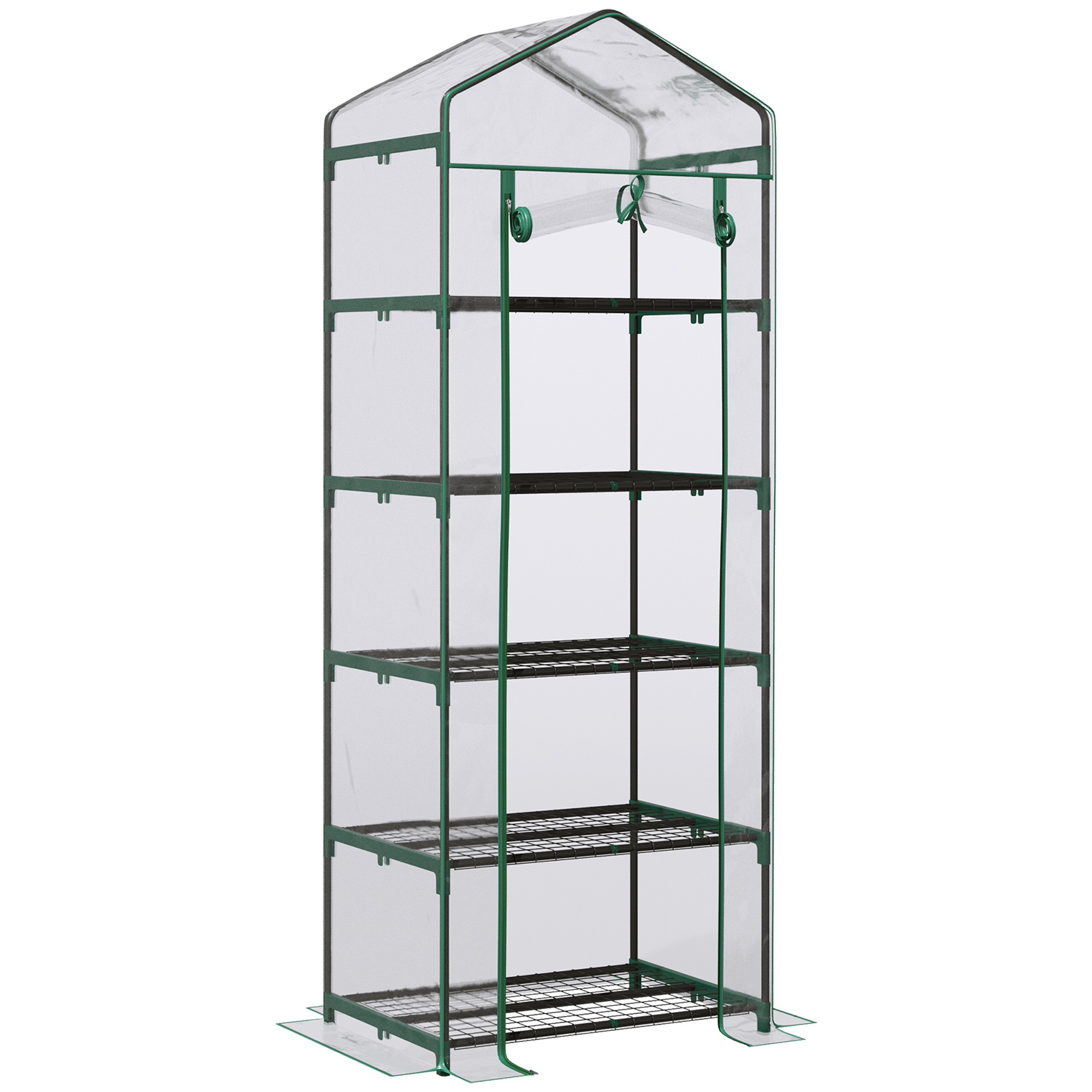 Mini sera 5 etaje cu structură otel si husa PVC - 69x49x193cm
